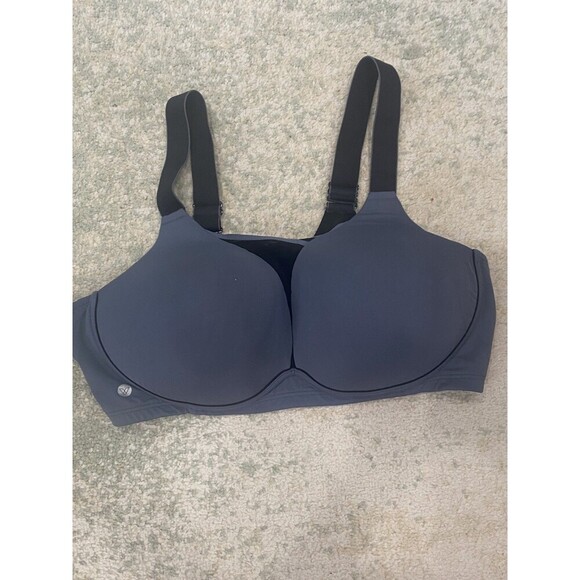 LIVI Active 46DD Sports Bra Molded No Wire Gray Adjustable Athletic - Picture 1 of 6